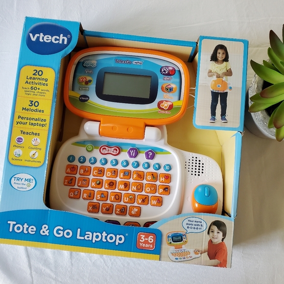 VTech Tote & Go Laptop With Mouse In Orange - Picture 7 of 11